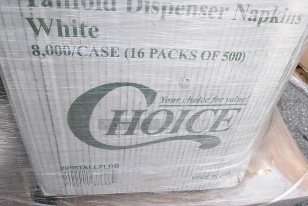 18 BRAND NEW! Boxes Including Choice Containers, 966TALLFLDB Choice White Tall-Fold 6" x 13" Dispenser Napkin - 8000/Case, 500TO993 Choice 9"x9"x3" Microwavable 3-Compartment Black / Clear Plastic Hinged Container, 795PTOKFT2 Choice Kraft Microwavable Folded Paper #2 Take-Out Container 7 3/4" x 5 1/2" x 1 7/8" - 200/Case. 18 Times Your Bid! - Image 10 of 15