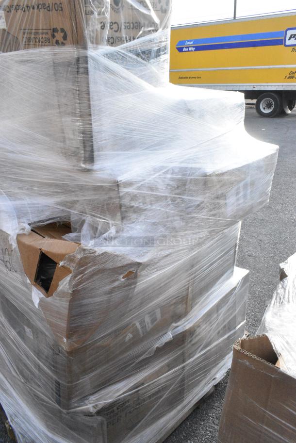 18 BRAND NEW! Boxes Including Choice Containers, 966TALLFLDB Choice White Tall-Fold 6" x 13" Dispenser Napkin - 8000/Case, 500TO993 Choice 9"x9"x3" Microwavable 3-Compartment Black / Clear Plastic Hinged Container, 795PTOKFT2 Choice Kraft Microwavable Folded Paper #2 Take-Out Container 7 3/4" x 5 1/2" x 1 7/8" - 200/Case. 18 Times Your Bid! - Image 15 of 15