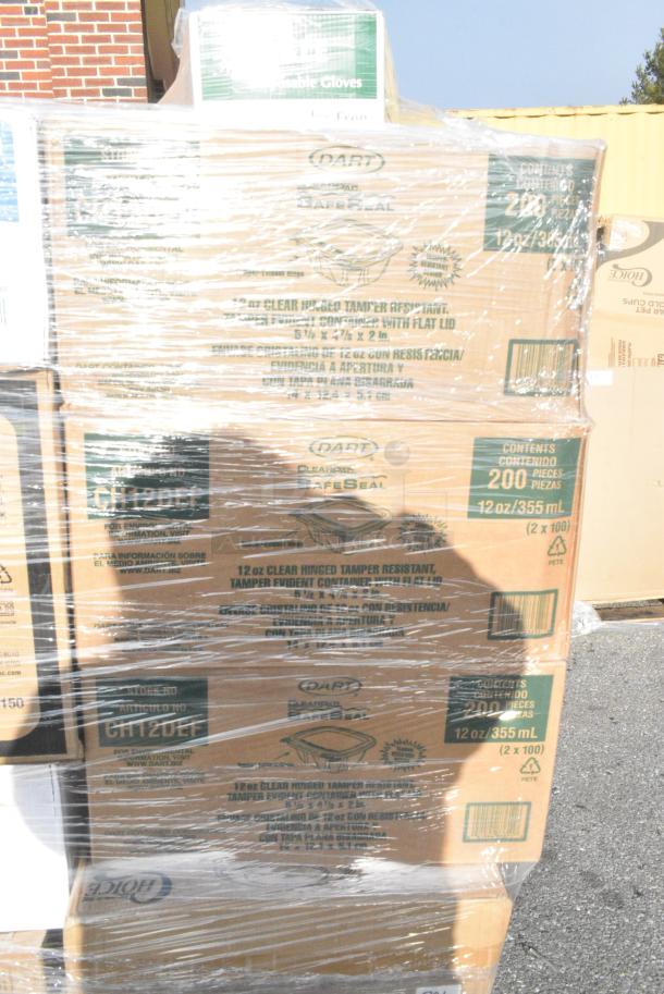 30 BRAND NEW! Boxes Including 3 Box CH12DEF Dart ClearPac SafeSeal 12 oz. Tamper-Resistant, Tamper-Evident Hinged Container with Flat Lid - 200/Case, 2 Box 128HD12COMBO Choice Heavy Duty 12 oz. Microwavable Translucent Plastic Deli Container and Lid Combo Pack - 240/Case, 5002TP3X448P Lavex Premium 3 1/2" x 4 1/2" Individually Wrapped 2-Ply Standard 500 Sheet Toilet Paper Roll - 48/Case, 130BKSPOONH Choice Black Heavy Weight Polystyrene Plastic Teaspoon - 1000/Case, 2 Box 130BKSPOONH Choice Black Heavy Weight Polystyrene Plastic Teaspoon - 1000/Case, 500CC16HD 16 oz. Plastic Cold Cup - 1000/Case. 30 Times Your Bid! - Image 2 of 18