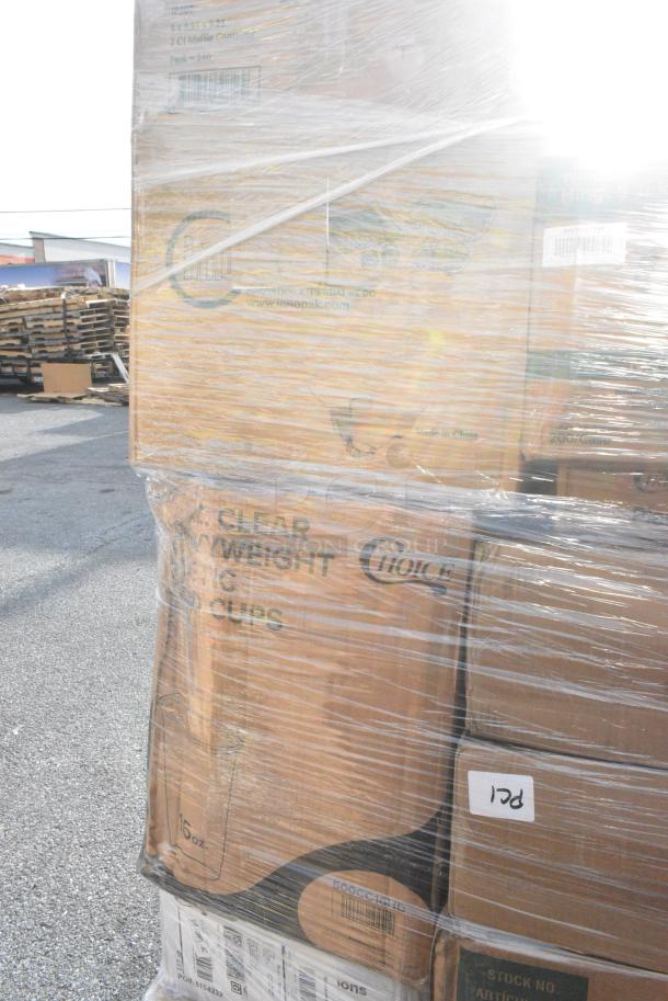 30 BRAND NEW! Boxes Including 3 Box CH12DEF Dart ClearPac SafeSeal 12 oz. Tamper-Resistant, Tamper-Evident Hinged Container with Flat Lid - 200/Case, 2 Box 128HD12COMBO Choice Heavy Duty 12 oz. Microwavable Translucent Plastic Deli Container and Lid Combo Pack - 240/Case, 5002TP3X448P Lavex Premium 3 1/2" x 4 1/2" Individually Wrapped 2-Ply Standard 500 Sheet Toilet Paper Roll - 48/Case, 130BKSPOONH Choice Black Heavy Weight Polystyrene Plastic Teaspoon - 1000/Case, 2 Box 130BKSPOONH Choice Black Heavy Weight Polystyrene Plastic Teaspoon - 1000/Case, 500CC16HD 16 oz. Plastic Cold Cup - 1000/Case. 30 Times Your Bid! - Image 13 of 18