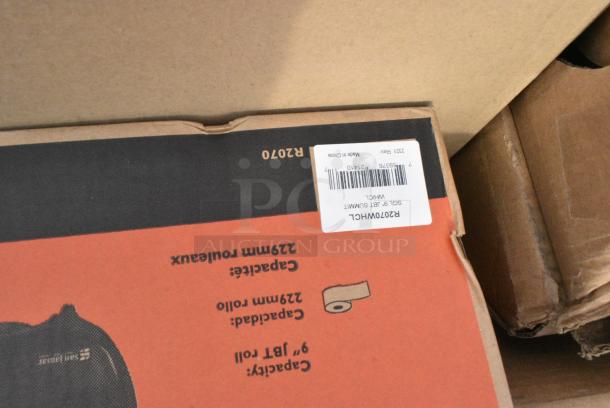 20 BRAND NEW! Boxes Including 3 Box BMT-1220-X Black Mesh Tarp, 5 Box 347SP8WH Visions Florence 8" Square White Plastic Plate - 120/Case, 55027382492 Stolzle 2730008T/2492 Glisten 8 oz. Matte Black/Gold Coupe Glass - 6/Case, 176SB32BLW Choice 32 oz. Blue Wide Mouth Squeeze Bottle - 6/Pack. 20 Times Your Bid! - Image 4 of 11