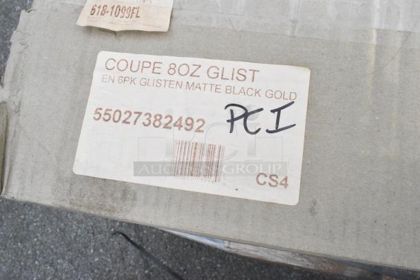 20 BRAND NEW! Boxes Including 3 Box BMT-1220-X Black Mesh Tarp, 5 Box 347SP8WH Visions Florence 8" Square White Plastic Plate - 120/Case, 55027382492 Stolzle 2730008T/2492 Glisten 8 oz. Matte Black/Gold Coupe Glass - 6/Case, 176SB32BLW Choice 32 oz. Blue Wide Mouth Squeeze Bottle - 6/Pack. 20 Times Your Bid! - Image 8 of 11