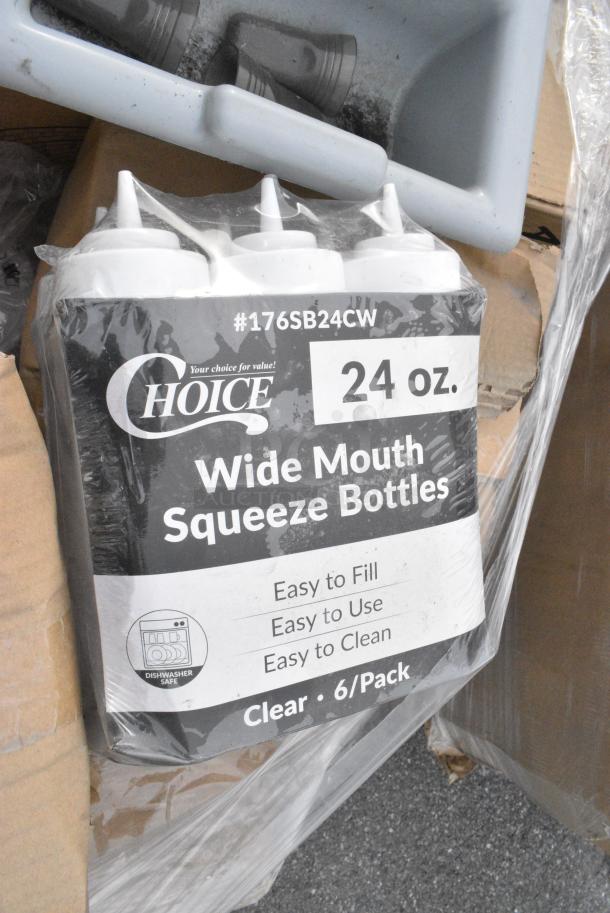 15 BRAND NEW! Boxes Including 553CGR13RTD Acopa 13" Round Brunet Rattan Charger Plate - 12/Pack, 304GRY130 Acopa Apollo 28 oz. Matte Grey and Black Melamine Bowl - 12/Pack, Hardwound Roll Towels, Choice Wide Mouth Squeeze Bottles, 109CARTBUSBK Choice Black Utility / Bussing Cart with Three Shelves - 32" x 16", 303SPH3WH Tuxton BWQ-034 3 1/2" White China Sugar Packet Holder / Caddy - 12/Case. 15 Times Your Bid! - Image 3 of 12