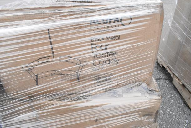 8 BRAND NEW! Boxes Including 176DB18266 Baker's Lane 18" x 26" x 6" White Heavy-Duty Polypropylene Dough Proofing Box, 553FLCADDY4 Acopa Four Glass Black Metal Flight Carrier - 12/Case, 3 Box Libman Lobby Broom and Dust Pan. 8 Times Your Bid! - Image 4 of 10
