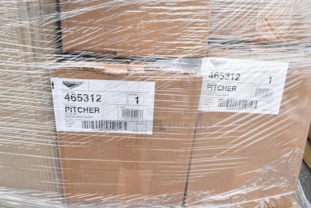 25 BRAND NEW! Boxes Including 2 Box Vollrath 465312 96 oz. Stainless Steel Water Pitcher, 303TBS14 Acopa 13 1/4" x 10 1/8" Brown Speckle Narrow Rim Oval Stoneware Platter - 12/Case, 347RPBD10WHG 10" BANDED PLASTIC PLATES 120/CS, 375ML287WH GET ML-287-W 15" x 7 1/2" White Siciliano Tray, 2 Box 164TCOLROD37 Lancaster Column and Rod. 25 Times Your Bid! - Image 3 of 12