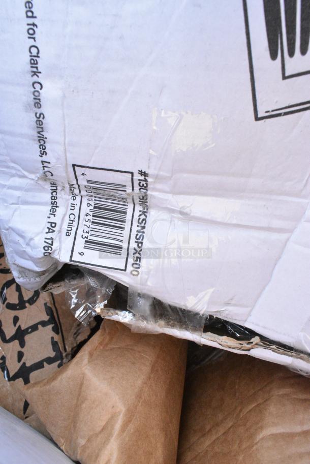 20 BRAND NEW! Boxes Including 2 Box Fineline 15346L-FL Super Bowl Plus Clear Flat PET Plastic Lid for 32 Wide, 48 Wide, and 64 oz. Square Bowls - 150/Case, 795PLAKFT2 EcoChoice Kraft PLA Lined Compostable #2 Take-Out Container 7 3/4" x 5 1/2" x 1 7/8" - 200/Case, 50010C Choice 10 oz. Coffee Print Poly Paper Hot Cup - 1000/Case, 460EG2472 Regency 24" x 72" NSF Green Epoxy Wire Shelf. 20 Times Your Bid! - Image 6 of 12