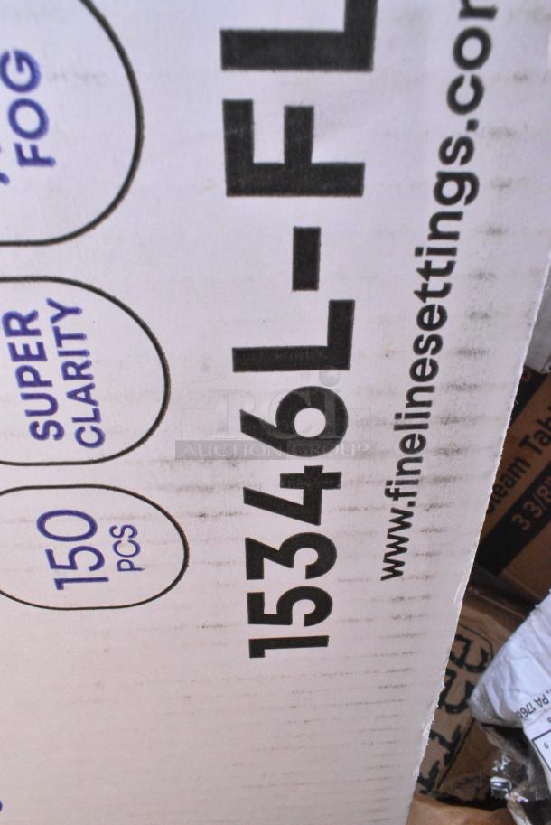 20 BRAND NEW! Boxes Including 2 Box Fineline 15346L-FL Super Bowl Plus Clear Flat PET Plastic Lid for 32 Wide, 48 Wide, and 64 oz. Square Bowls - 150/Case, 795PLAKFT2 EcoChoice Kraft PLA Lined Compostable #2 Take-Out Container 7 3/4" x 5 1/2" x 1 7/8" - 200/Case, 50010C Choice 10 oz. Coffee Print Poly Paper Hot Cup - 1000/Case, 460EG2472 Regency 24" x 72" NSF Green Epoxy Wire Shelf. 20 Times Your Bid! - Image 7 of 12
