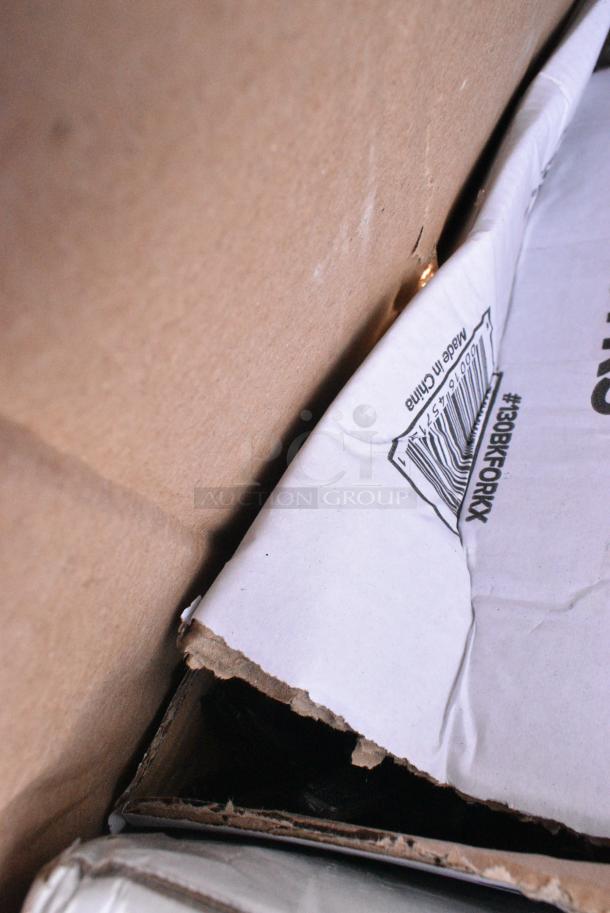 20 BRAND NEW! Boxes Including 347BP9BK Choice 9" Black Plastic Plate - 500/Case, 5002DNAP Choice White 2-Ply Dinner Napkin 17" x 15" - 3000/Case, 130BKFORKX Choice Black Extra Heavy Weight Polystyrene Plastic Fork - 1000/Case, 127P325C Choice 3.25 oz. Clear Plastic Souffle Cup / Portion Cup - 2500/Case, 500TW5 Choice 5 oz. Translucent Thin Wall Plastic Cold Cup - 2500/Case. 20 Times Your Bid! - Image 9 of 11