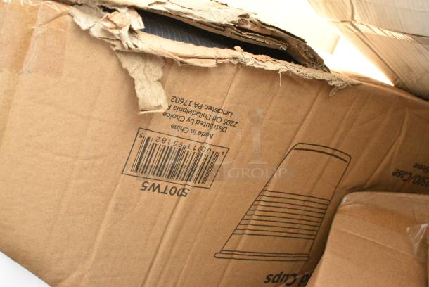 20 BRAND NEW! Boxes Including 347BP9BK Choice 9" Black Plastic Plate - 500/Case, 5002DNAP Choice White 2-Ply Dinner Napkin 17" x 15" - 3000/Case, 130BKFORKX Choice Black Extra Heavy Weight Polystyrene Plastic Fork - 1000/Case, 127P325C Choice 3.25 oz. Clear Plastic Souffle Cup / Portion Cup - 2500/Case, 500TW5 Choice 5 oz. Translucent Thin Wall Plastic Cold Cup - 2500/Case. 20 Times Your Bid! - Image 11 of 11