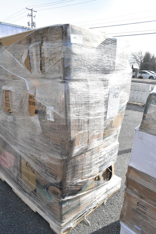 30 BRAND NEW! Boxes Including 130BKFORKH Choice Black Heavy Weight Polystyrene Plastic Fork - 1000/Case, 760V32KR Carnival King Kraft 32 oz. Popcorn Cup - 500/Case, 395RP09 EcoChoice No PFAS Added Bamboo / Bagasse Blend 9" Plate - 500/Case, 395TO881PF EcoChoice 8" x 8" x 3" No PFAS Added Natural Bagasse Blend Take-Out Container - 200/Case, 2 Box 433NHT101 TSHIRT BAGS, 128HD8COMBO Choice Heavy Duty 8 oz. Microwavable Translucent Plastic Deli Container and Lid Combo Pack - 240/Case, 500CC12 Choice Clear PET Customizable Plastic Cold Cup - 12 oz. - 1000/Case. 30 Times Your Bid! - Image 1 of 16