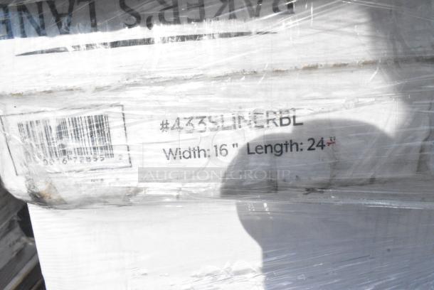 30 BRAND NEW! Boxes Including 127PL400 Choice PET Plastic Lid for 3.25 to 5.5 oz. Souffle Cup / Portion Cup - 2500/Case, 433SLINERBL Baker's Lane 16" x 24" Full Size Silicone Coated Parchment Paper Bun / Sheet Pan Liner Sheet - 1000/Case, 130TONG9HDBK Visions 9" Individually Wrapped Extra Heavy-Duty Black Disposable Polypropylene Tongs - 24/Case, 129MCR32B Choice 32 oz. Black Round Microwavable Heavy Weight Container with Lid 7 1/4" - 150/Case, 4 Box 105GC70002 Choice 2 Part Green and White Carbonless Guest Check Book - 50/Case, 5002TPJ Lavex 2-Ply 1000' Universal Jumbo Toilet Paper Roll with 8 1/2" Diameter - 12/Case, 129MCR32B Choice 32 oz. Black Round Microwavable Heavy Weight Container with Lid 7 1/4" - 150/Case, 394345L Noble NexGen Powder-Free Disposable Black Hybrid 3 Mil Thick Gloves - Large - 1000/Case, 347RP10WHSLV Visions 10" White Plastic Plate with Silver Lattice Design - 120/Case. 30 Times Your Bid! - Image 7 of 20