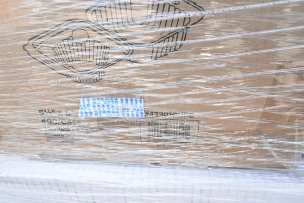 30 BRAND NEW! Boxes Including 127PL400 Choice PET Plastic Lid for 3.25 to 5.5 oz. Souffle Cup / Portion Cup - 2500/Case, 433SLINERBL Baker's Lane 16" x 24" Full Size Silicone Coated Parchment Paper Bun / Sheet Pan Liner Sheet - 1000/Case, 130TONG9HDBK Visions 9" Individually Wrapped Extra Heavy-Duty Black Disposable Polypropylene Tongs - 24/Case, 129MCR32B Choice 32 oz. Black Round Microwavable Heavy Weight Container with Lid 7 1/4" - 150/Case, 4 Box 105GC70002 Choice 2 Part Green and White Carbonless Guest Check Book - 50/Case, 5002TPJ Lavex 2-Ply 1000' Universal Jumbo Toilet Paper Roll with 8 1/2" Diameter - 12/Case, 129MCR32B Choice 32 oz. Black Round Microwavable Heavy Weight Container with Lid 7 1/4" - 150/Case, 394345L Noble NexGen Powder-Free Disposable Black Hybrid 3 Mil Thick Gloves - Large - 1000/Case, 347RP10WHSLV Visions 10" White Plastic Plate with Silver Lattice Design - 120/Case. 30 Times Your Bid! - Image 15 of 20