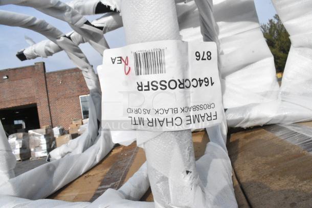 20 BRAND NEW! Boxes Including 164CCROSSFR FRAME CHAIR MTL CROSSBACK BLACK, AS OR KD, 129MCS28B Choice 28 oz. Black Rectangular Microwavable Heavy Weight Container with Lid 8 3/4" x 6 1/4" x 1 3/4" - 150/Case, Solo 412SIN-0041 Bistro Print 12 oz. Poly Paper Hot Cup - 1000/Case. 20 Times Your Bid! - Image 5 of 9