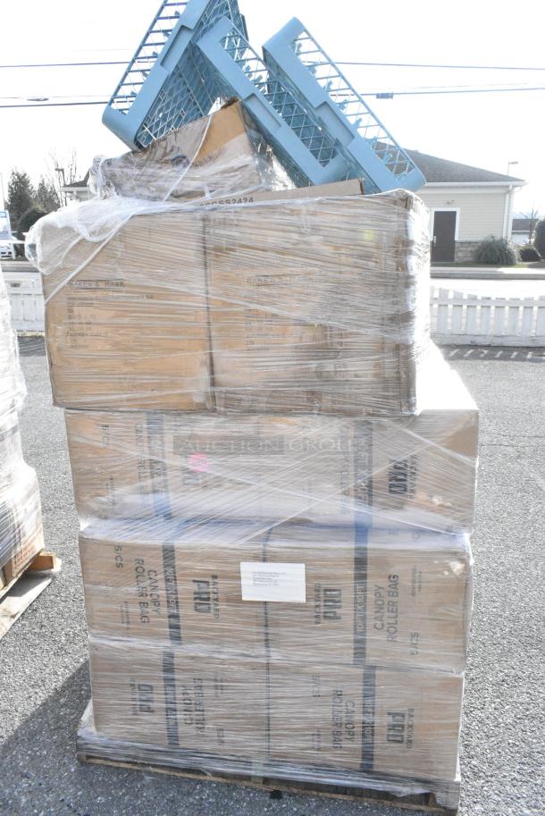 20 BRAND NEW! Boxes Including 8 Box 55410X10ROLL Backyard Pro Courtyard Series Black 10' x 10' Canopy Roller Bag, BM176DBBL18263 BOX PROOF 18X26X3 PP,BAKERS MARK,BLUE, 176DB18263BL Baker's Lane 18" x 26" x 3" Blue Heavy-Duty Polypropylene Dough Proofing Box, 600SCSS2424 Regency 18 Gauge Stainless Steel Sink Cover for 24" x 24" Bowls. 20 Times Your Bid! - Image 2 of 13