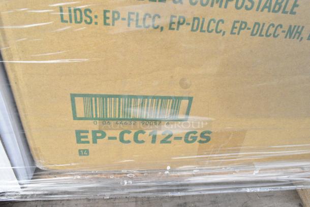24 BRAND NEW! Boxes Including 2 Box 966TALLFLDB Choice White Tall-Fold 6" x 13" Dispenser Napkin - 8000/Case, 795PTOKFT3 Choice Kraft Microwavable Folded Paper #3 Take-Out Container 7 3/4" x 5 1/2" x 2 1/2" - 200/Case, 612P509S Choice 9" Clear Round Plastic Dome Lid - 500/Case, 130WBKFORKH Choice Black Heavy Weight Wrapped Polystyrene Plastic Fork - 1000/Case, 395TO993 EcoChoice 9" x 9" x 3" Compostable Sugarcane / Bagasse 3 Compartment Takeout Container - 200/Case, 612P509S Choice 9" Clear Round Plastic Dome Lid - 500/Case. 24 Times Your Bid! - Image 11 of 18