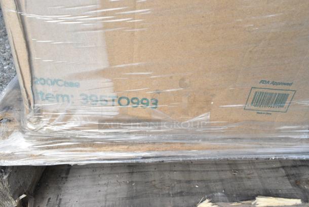 24 BRAND NEW! Boxes Including 2 Box 966TALLFLDB Choice White Tall-Fold 6" x 13" Dispenser Napkin - 8000/Case, 795PTOKFT3 Choice Kraft Microwavable Folded Paper #3 Take-Out Container 7 3/4" x 5 1/2" x 2 1/2" - 200/Case, 612P509S Choice 9" Clear Round Plastic Dome Lid - 500/Case, 130WBKFORKH Choice Black Heavy Weight Wrapped Polystyrene Plastic Fork - 1000/Case, 395TO993 EcoChoice 9" x 9" x 3" Compostable Sugarcane / Bagasse 3 Compartment Takeout Container - 200/Case, 612P509S Choice 9" Clear Round Plastic Dome Lid - 500/Case. 24 Times Your Bid! - Image 13 of 18