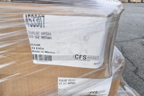 20 BRAND NEW! Boxes Including 3 Box B-4500-DG GET Enterprises B-4500-DG Riverstone 28 oz. Dark Gray Irregular Round Matte Melamine Serving Bowl - 12/Pack, 4 Box B-1200-DG GET Enterprises B-1200-DG Riverstone 8 oz. Dark Gray Irregular Round Matte Melamine Bowl - 24/Case, 109CARTBLGBK Choice Black Utility / Bussing Cart with Three Shelves - 42" x 20", 164CUSHVYBG2 Lancaster Table &amp; Seating Vineyard Series 2" Chardonnay Tan Chair and Bar Stool Cushion with Ties, 2 Box 453307 Carlisle 453307 Clear 13 oz. Tulip Berry Dish - 24/Case, 2 Box 164TS1000 Lancaster Table & Seating 10" Cast Iron Table Base Spider. 20 Times Your Bid! - Image 7 of 15