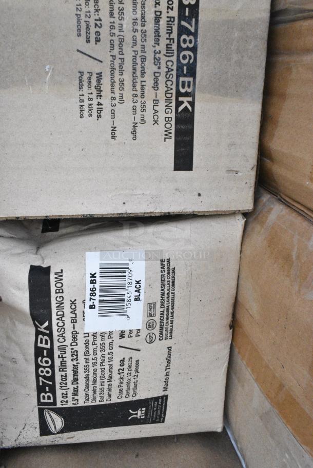 20 BRAND NEW! Boxes Including 3 Box B-4500-DG GET Enterprises B-4500-DG Riverstone 28 oz. Dark Gray Irregular Round Matte Melamine Serving Bowl - 12/Pack, 4 Box B-1200-DG GET Enterprises B-1200-DG Riverstone 8 oz. Dark Gray Irregular Round Matte Melamine Bowl - 24/Case, 109CARTBLGBK Choice Black Utility / Bussing Cart with Three Shelves - 42" x 20", 164CUSHVYBG2 Lancaster Table &amp; Seating Vineyard Series 2" Chardonnay Tan Chair and Bar Stool Cushion with Ties, 2 Box 453307 Carlisle 453307 Clear 13 oz. Tulip Berry Dish - 24/Case, 2 Box 164TS1000 Lancaster Table & Seating 10" Cast Iron Table Base Spider. 20 Times Your Bid! - Image 13 of 15