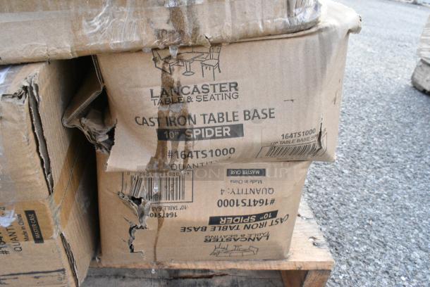 20 BRAND NEW! Boxes Including 3 Box B-4500-DG GET Enterprises B-4500-DG Riverstone 28 oz. Dark Gray Irregular Round Matte Melamine Serving Bowl - 12/Pack, 4 Box B-1200-DG GET Enterprises B-1200-DG Riverstone 8 oz. Dark Gray Irregular Round Matte Melamine Bowl - 24/Case, 109CARTBLGBK Choice Black Utility / Bussing Cart with Three Shelves - 42" x 20", 164CUSHVYBG2 Lancaster Table &amp; Seating Vineyard Series 2" Chardonnay Tan Chair and Bar Stool Cushion with Ties, 2 Box 453307 Carlisle 453307 Clear 13 oz. Tulip Berry Dish - 24/Case, 2 Box 164TS1000 Lancaster Table & Seating 10" Cast Iron Table Base Spider. 20 Times Your Bid! - Image 15 of 15