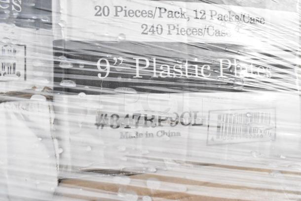 30 BRAND NEW! Boxes Including 500TO883C3 Choice 8" x 8" x 3" Microwaveable 3-Compartment Black / Clear Plastic Hinged Container - 100/Case, 500MFTN Lavex Natural Brown Kraft M-Fold (Multifold) Towel - 4000/Case, 500CC12HD 12 oz. Plastic Cold Cup - 1000/Case, 500CC16 Choice Clear PET Customizable Plastic Cold Cup - 16 oz. - 1000/Case, 4 Box 129MCS28B Choice 28 oz. Black Rectangular Microwavable Heavy Weight Container with Lid 8 3/4" x 6 1/4" x 1 3/4" - 150/Case, 4 Box 347RP9CL Visions 9" Clear Plastic Plate - 240/Case, 500CC24LEM Carnival King 24 oz. PET Lemonade Cup - 600/Case. 30 Times Your Bid! - Image 14 of 16