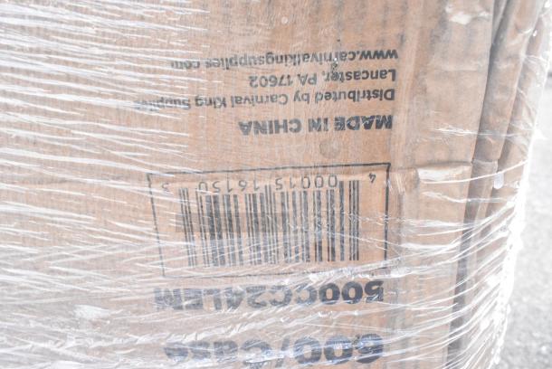 30 BRAND NEW! Boxes Including 500TO883C3 Choice 8" x 8" x 3" Microwaveable 3-Compartment Black / Clear Plastic Hinged Container - 100/Case, 500MFTN Lavex Natural Brown Kraft M-Fold (Multifold) Towel - 4000/Case, 500CC12HD 12 oz. Plastic Cold Cup - 1000/Case, 500CC16 Choice Clear PET Customizable Plastic Cold Cup - 16 oz. - 1000/Case, 4 Box 129MCS28B Choice 28 oz. Black Rectangular Microwavable Heavy Weight Container with Lid 8 3/4" x 6 1/4" x 1 3/4" - 150/Case, 4 Box 347RP9CL Visions 9" Clear Plastic Plate - 240/Case, 500CC24LEM Carnival King 24 oz. PET Lemonade Cup - 600/Case. 30 Times Your Bid! - Image 16 of 16