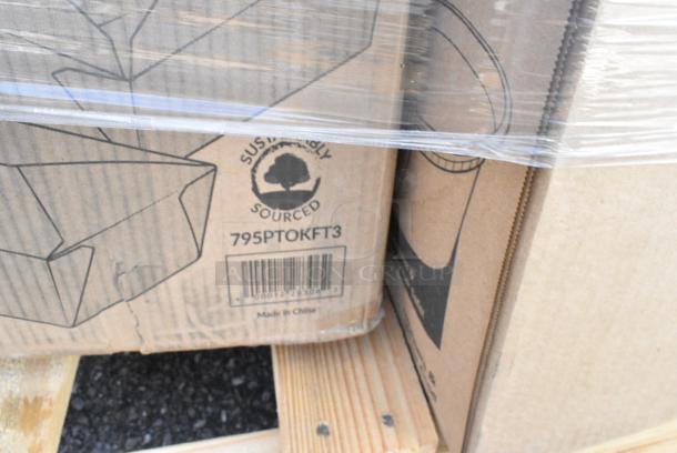28 BRAND NEW! Boxes Including 3 Box 500CC9 Choice 9 oz. Clear PET Customizable Plastic Squat Cold Cup - 1000/Case, 500COLLARBR EcoChoice Kraft Coffee Cup Sleeve / Jacket / Clutch - 10-24 oz. - 1200/Case, 129MCR32B Choice 32 oz. Black Round Microwavable Heavy Weight Container with Lid 7 1/4" - 150/Case, 128HD8COMBO Choice Heavy Duty 8 oz. Microwavable Translucent Plastic Deli Container and Lid Combo Pack - 240/Case, 795PTOKFT1 Choice Kraft Microwavable Folded Paper #1 Take-Out Container 4 3/8" x 3 1/2" x 2 1/2" - 450/Case, 795PTOKFT3 Choice Kraft Microwavable Folded Paper #3 Take-Out Container 7 3/4" x 5 1/2" x 2 1/2" - 200/Case. 28 Times Your Bid! - Image 11 of 15