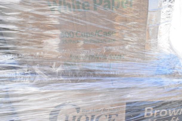 28 BRAND NEW! Boxes Including 3 Box 500CC9 Choice 9 oz. Clear PET Customizable Plastic Squat Cold Cup - 1000/Case, 500COLLARBR EcoChoice Kraft Coffee Cup Sleeve / Jacket / Clutch - 10-24 oz. - 1200/Case, 129MCR32B Choice 32 oz. Black Round Microwavable Heavy Weight Container with Lid 7 1/4" - 150/Case, 128HD8COMBO Choice Heavy Duty 8 oz. Microwavable Translucent Plastic Deli Container and Lid Combo Pack - 240/Case, 795PTOKFT1 Choice Kraft Microwavable Folded Paper #1 Take-Out Container 4 3/8" x 3 1/2" x 2 1/2" - 450/Case, 795PTOKFT3 Choice Kraft Microwavable Folded Paper #3 Take-Out Container 7 3/4" x 5 1/2" x 2 1/2" - 200/Case. 28 Times Your Bid! - Image 12 of 15