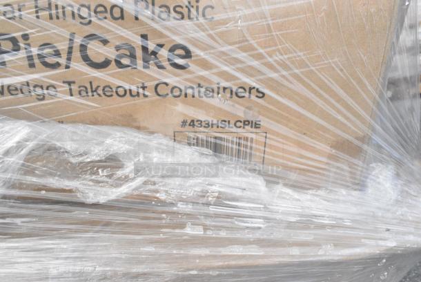 22 BRAND NEW! Boxes Including 760VP130 Carnival King Kraft 130 oz. Popcorn Bucket - 150/Case, 2 Box 433HSLCPIE Choice 5" Clear Hinged Slice Container with High Dome Lid - 300/Case, 43312CUPC Choice 12-Cup Hinged PET Plastic Cupcake / Muffin Container - 100/Case, 500TO993C3 Choice 9" x 9" x 3" Microwaveable 3-Compartment Black / Clear Plastic Hinged Container - 100/Case, 500CC32PHD Choice Heavy Duty 32 oz. Pedestal Heavy Weight Clear PET Plastic Cold Cup - 500/Case, 347RPBD6WHSV PLATE 6" WH/SLV BAND 150 SILVER VISIONS. 22 Times Your Bid! - Image 8 of 18