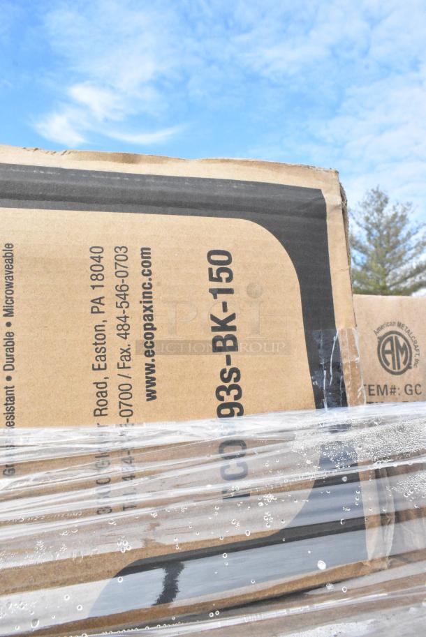 22 BRAND NEW! Boxes Including 760VP130 Carnival King Kraft 130 oz. Popcorn Bucket - 150/Case, 2 Box 433HSLCPIE Choice 5" Clear Hinged Slice Container with High Dome Lid - 300/Case, 43312CUPC Choice 12-Cup Hinged PET Plastic Cupcake / Muffin Container - 100/Case, 500TO993C3 Choice 9" x 9" x 3" Microwaveable 3-Compartment Black / Clear Plastic Hinged Container - 100/Case, 500CC32PHD Choice Heavy Duty 32 oz. Pedestal Heavy Weight Clear PET Plastic Cold Cup - 500/Case, 347RPBD6WHSV PLATE 6" WH/SLV BAND 150 SILVER VISIONS. 22 Times Your Bid! - Image 12 of 18
