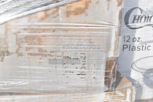 25 BRAND NEW! Boxes Including 500TO993 Choice 9" x 9" x 3" Microwavable 1-Compartment Black / Clear Plastic Hinged Container - 100/Case, 128HD8COMBO Choice Heavy Duty 8 oz. Microwavable Translucent Plastic Deli Container and Lid Combo Pack - 240/Case, 50010DWALLC Choice 10 oz. Coffee Break Print Smooth Double Wall Paper Hot Cup - 500/Case, 347BB12WH Choice 12 oz. White Plastic Bowl - 1000/Case, 500TO993 Choice 9" x 9" x 3" Microwavable 1-Compartment Black / Clear Plastic Hinged Container - 100/Case, 245CB10PLN Choice 10" x 10" x 2" Kraft Customizable Corrugated Plain Pizza Box - 50/Case, 395TO961 EcoChoice 9" x 6" x 3" Compostable No PFAS Added Bamboo / Bagasse 1 Compartment Take-Out Container - 200/Case, 2 Box 347RSG150 Choice Clear Plastic Shot Glass 1.5 oz. - 1000/Case, 2 Box 50010DWALLC Choice 10 oz. Coffee Break Print Smooth Double Wall Paper Hot Cup - 500/Case, 127PL100 Choice PET Plastic Lid for 0.5 to 1.25 oz. Souffle Cup / Portion Cup - 2500/Case, 50012RIPKRPE Choice 12 oz. Double Wall Ripple Kraft Paper Hot Cup - 500/Case. 25 Times Your Bid! - Image 6 of 19