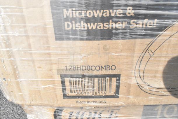 25 BRAND NEW! Boxes Including 500TO993 Choice 9" x 9" x 3" Microwavable 1-Compartment Black / Clear Plastic Hinged Container - 100/Case, 128HD8COMBO Choice Heavy Duty 8 oz. Microwavable Translucent Plastic Deli Container and Lid Combo Pack - 240/Case, 50010DWALLC Choice 10 oz. Coffee Break Print Smooth Double Wall Paper Hot Cup - 500/Case, 347BB12WH Choice 12 oz. White Plastic Bowl - 1000/Case, 500TO993 Choice 9" x 9" x 3" Microwavable 1-Compartment Black / Clear Plastic Hinged Container - 100/Case, 245CB10PLN Choice 10" x 10" x 2" Kraft Customizable Corrugated Plain Pizza Box - 50/Case, 395TO961 EcoChoice 9" x 6" x 3" Compostable No PFAS Added Bamboo / Bagasse 1 Compartment Take-Out Container - 200/Case, 2 Box 347RSG150 Choice Clear Plastic Shot Glass 1.5 oz. - 1000/Case, 2 Box 50010DWALLC Choice 10 oz. Coffee Break Print Smooth Double Wall Paper Hot Cup - 500/Case, 127PL100 Choice PET Plastic Lid for 0.5 to 1.25 oz. Souffle Cup / Portion Cup - 2500/Case, 50012RIPKRPE Choice 12 oz. Double Wall Ripple Kraft Paper Hot Cup - 500/Case. 25 Times Your Bid! - Image 7 of 19