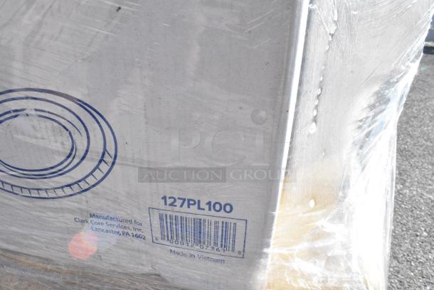 25 BRAND NEW! Boxes Including 500TO993 Choice 9" x 9" x 3" Microwavable 1-Compartment Black / Clear Plastic Hinged Container - 100/Case, 128HD8COMBO Choice Heavy Duty 8 oz. Microwavable Translucent Plastic Deli Container and Lid Combo Pack - 240/Case, 50010DWALLC Choice 10 oz. Coffee Break Print Smooth Double Wall Paper Hot Cup - 500/Case, 347BB12WH Choice 12 oz. White Plastic Bowl - 1000/Case, 500TO993 Choice 9" x 9" x 3" Microwavable 1-Compartment Black / Clear Plastic Hinged Container - 100/Case, 245CB10PLN Choice 10" x 10" x 2" Kraft Customizable Corrugated Plain Pizza Box - 50/Case, 395TO961 EcoChoice 9" x 6" x 3" Compostable No PFAS Added Bamboo / Bagasse 1 Compartment Take-Out Container - 200/Case, 2 Box 347RSG150 Choice Clear Plastic Shot Glass 1.5 oz. - 1000/Case, 2 Box 50010DWALLC Choice 10 oz. Coffee Break Print Smooth Double Wall Paper Hot Cup - 500/Case, 127PL100 Choice PET Plastic Lid for 0.5 to 1.25 oz. Souffle Cup / Portion Cup - 2500/Case, 50012RIPKRPE Choice 12 oz. Double Wall Ripple Kraft Paper Hot Cup - 500/Case. 25 Times Your Bid! - Image 18 of 19