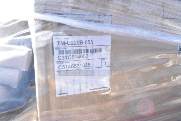 35 BRAND NEW! Boxes Including 2 Box 3941084L Lavex Powder-Free Disposable Nitrile Black 5 Mil Thick Textured Gloves - Large - 1000/Case, 109CARTLG2BK Choice Black Utility / Bussing Cart with Two Shelves - 42" x 20", 303TSC13 Acopa 11 5/8" x 8 1/2" Ivory (American White) Scalloped Edge Oval Stoneware Platter - 12/Case, 130TONG6BLK Visions 6" Black Disposable Plastic Tongs - 72/Case, 303COPMBP8 Acopa 9" Matte Black Stoneware Coupe Plate - 24/Case, 303TSC13 Acopa 11 5/8" x 8 1/2" Ivory (American White) Scalloped Edge Oval Stoneware Platter - 12/Case. 35 Times Your Bid! - Image 13 of 20