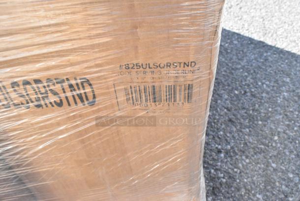 22 BRAND NEW! Boxes Including 190HFC2516S 16"(H) x 25"(W) x 2"(T) Stainless Steel Hood Filter, 176BIN21GL Baker's Lane 21 Gallon / 335 Cup White Slant Top Mobile Ingredient Storage Bin with Sliding Lid &amp; Scoop, 5532PKBK8514BK Acopa Prime 8 1/2" x 14" Black 2-View Vinyl Menu Booklet, 471SAUCHD6QT Choice 6 Qt. Aluminum Sauce Pan, 64928111W Robot Coupe 28111W 5/16" Dicing Kit, 4 Box 825ULSQRSTND Valor 11" x 7" Rectangular Pre-Seasoned Cast Iron Fajita Skillet with 14" x 10" x 4 1/2" Rustic Chestnut Finish Display Stand. 22 Times Your Bid! - Image 15 of 18