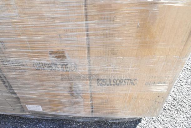 22 BRAND NEW! Boxes Including 190HFC2516S 16"(H) x 25"(W) x 2"(T) Stainless Steel Hood Filter, 176BIN21GL Baker's Lane 21 Gallon / 335 Cup White Slant Top Mobile Ingredient Storage Bin with Sliding Lid &amp; Scoop, 5532PKBK8514BK Acopa Prime 8 1/2" x 14" Black 2-View Vinyl Menu Booklet, 471SAUCHD6QT Choice 6 Qt. Aluminum Sauce Pan, 64928111W Robot Coupe 28111W 5/16" Dicing Kit, 4 Box 825ULSQRSTND Valor 11" x 7" Rectangular Pre-Seasoned Cast Iron Fajita Skillet with 14" x 10" x 4 1/2" Rustic Chestnut Finish Display Stand. 22 Times Your Bid! - Image 17 of 18