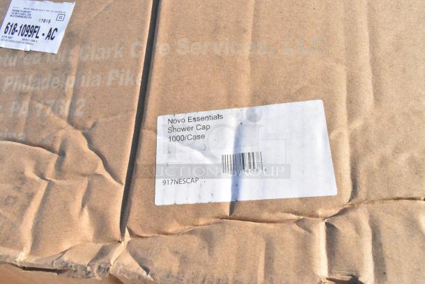 15 BRAND NEW! Boxes Including 2 Clear Bins, 612527L Choice 7" Round Foil-Laminated Board Lid - 500/Case, Shower Caps, 433TRAY300 EcoChoice 9" x 7" Molded Fiber / Pulp Rectangular Tray - 250/Case, 303BWW204 Acopa Ugoki 4 oz. Matte Black Two Compartment Melamine Sauce Dish with Ivory Rim - 12/Pack, RTP16D Cups. 15 Times Your Bid! - Image 8 of 14