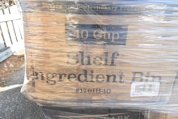 32 BRAND NEW! Boxes Including 7 176IB40 BIN INGREDIENT 40 CUPS NSF, 2 GALLON BAKER'S MARK - From Kit 176IBSE860WC, 347RP10WHSS Visions Wave 10" White Plastic Plate - 144/Case, 176IB100 BIN INGREDIENT 100 CUPS NSF, 6 GALLON BAKER'S MARK, 475WHTRDOLLY Lavex Black Trainable Slim Trash Can Dolly, 303TBS14 Acopa 13 1/4" x 10 1/8" Brown Speckle Narrow Rim Oval Stoneware Platter - 12/Case. 32 Times Your Bid! - Image 7 of 14