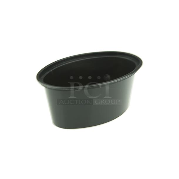 5 Boxes of Newspring E1003B ELLIPSO 3 oz. Black Oval Plastic Souffle / Portion Cup . 5 Times Your Bid! - Image 1 of 5