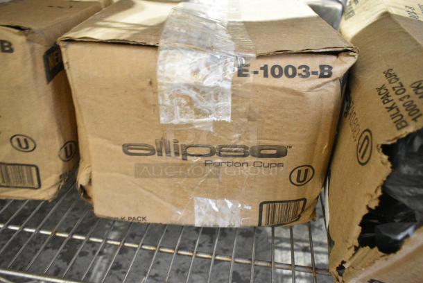 5 Boxes of Newspring E1003B ELLIPSO 3 oz. Black Oval Plastic Souffle / Portion Cup . 5 Times Your Bid! - Image 4 of 5