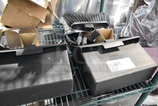 ALL ONE MONEY! Lot of Various Items Including Brooms and Dust Pan Butlers.