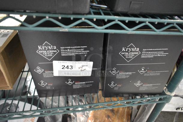 4 BRAND NEW! Boxes of Krysta Crystal Wine Glasses. 4 Times Your Bid! - Image 2 of 4