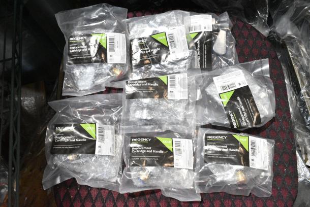 8 Various BRAND NEW! Regency Items Including 4 600HHCRD Hot Faucet Body Cartridge with Handle for 600FD4, 600FD8, and 600FW4 Series Faucets, 4 600HCCRD Cold Faucet Body Cartridge with Handle for 600FD4, 600FD8, and 600FW4 Series Faucets. 8 Times Your Bid! - Image 1 of 5