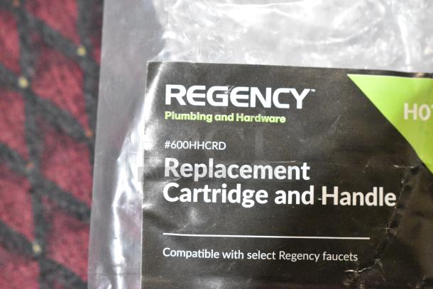 8 Various BRAND NEW! Regency Items Including 4 600HHCRD Hot Faucet Body Cartridge with Handle for 600FD4, 600FD8, and 600FW4 Series Faucets, 4 600HCCRD Cold Faucet Body Cartridge with Handle for 600FD4, 600FD8, and 600FW4 Series Faucets. 8 Times Your Bid! - Image 4 of 5