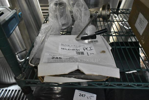 4 Various BRAND NEW! Items Including Garde 181LETBLD1 1" Blade Assembly for Lettuce Chopper, 3 Sink Drains. 4 Times Your Bid! - Image 1 of 6