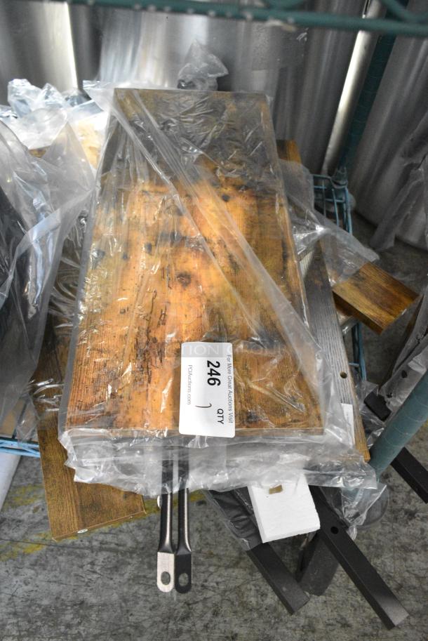 BRAND NEW SCRATCH AND DENT! Wooden Plank and Metal Pieces. - Image 1 of 3