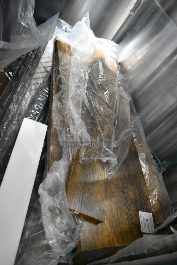 BRAND NEW SCRATCH AND DENT! Wooden Plank and Metal Pieces. - Image 3 of 3