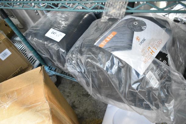 3 BRAND NEW SCRATCH AND DENT! 12'x20' Heavy Duty Mesh Tarp. 3 Times Your Bid! - Image 1 of 3