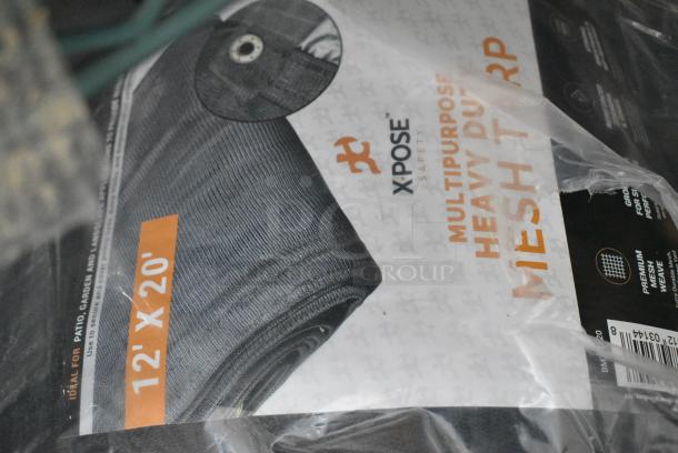 3 BRAND NEW SCRATCH AND DENT! 12'x20' Heavy Duty Mesh Tarp. 3 Times Your Bid! - Image 3 of 3