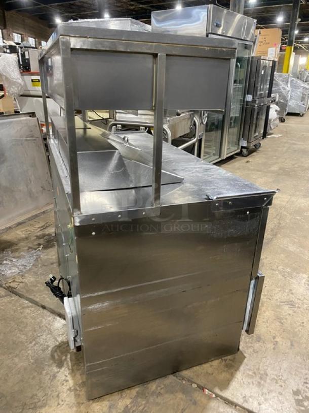 Delfield Commercial Stainless Steel 4 Drawer Refrigerated Mega Top Salad/Sandwich Prep Table! With Enclosed Storage Base Type Shelf & Aluminum Order Rack Overhead! Model: UCD4464N-12-DD5 SN: 1111152001256! 115V 1Phase! - Image 3 of 10