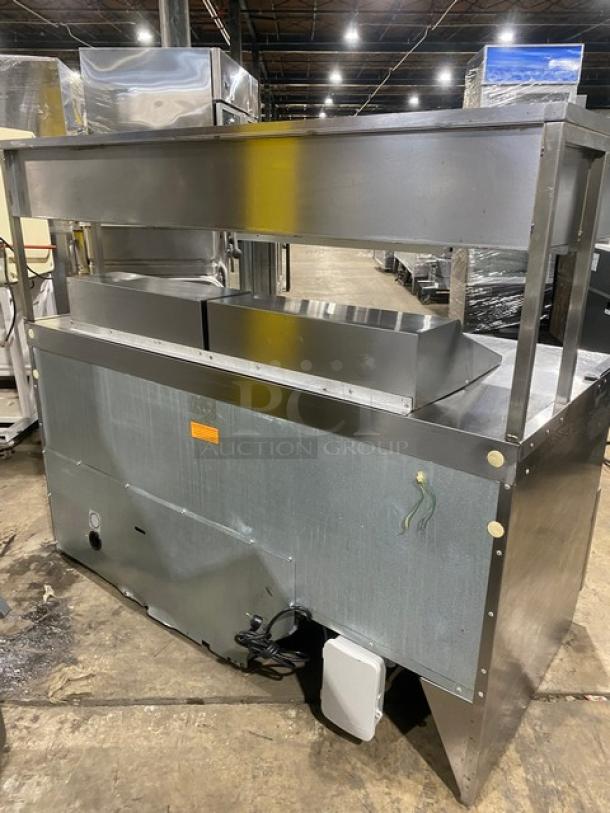 Delfield Commercial Stainless Steel 4 Drawer Refrigerated Mega Top Salad/Sandwich Prep Table! With Enclosed Storage Base Type Shelf & Aluminum Order Rack Overhead! Model: UCD4464N-12-DD5 SN: 1111152001256! 115V 1Phase! - Image 4 of 10